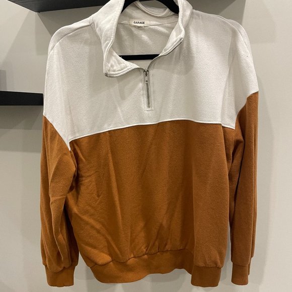 Garage Tops - Garage 1/4 Zip Color Block Sweatshirt